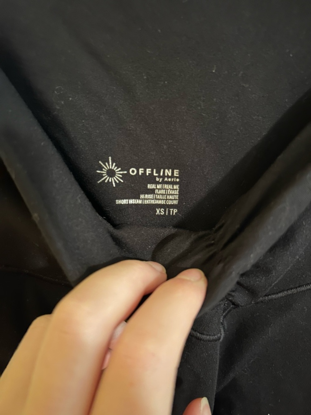 Aerie Black Ruched High-Waist flare leggings - Picture 4 of 5